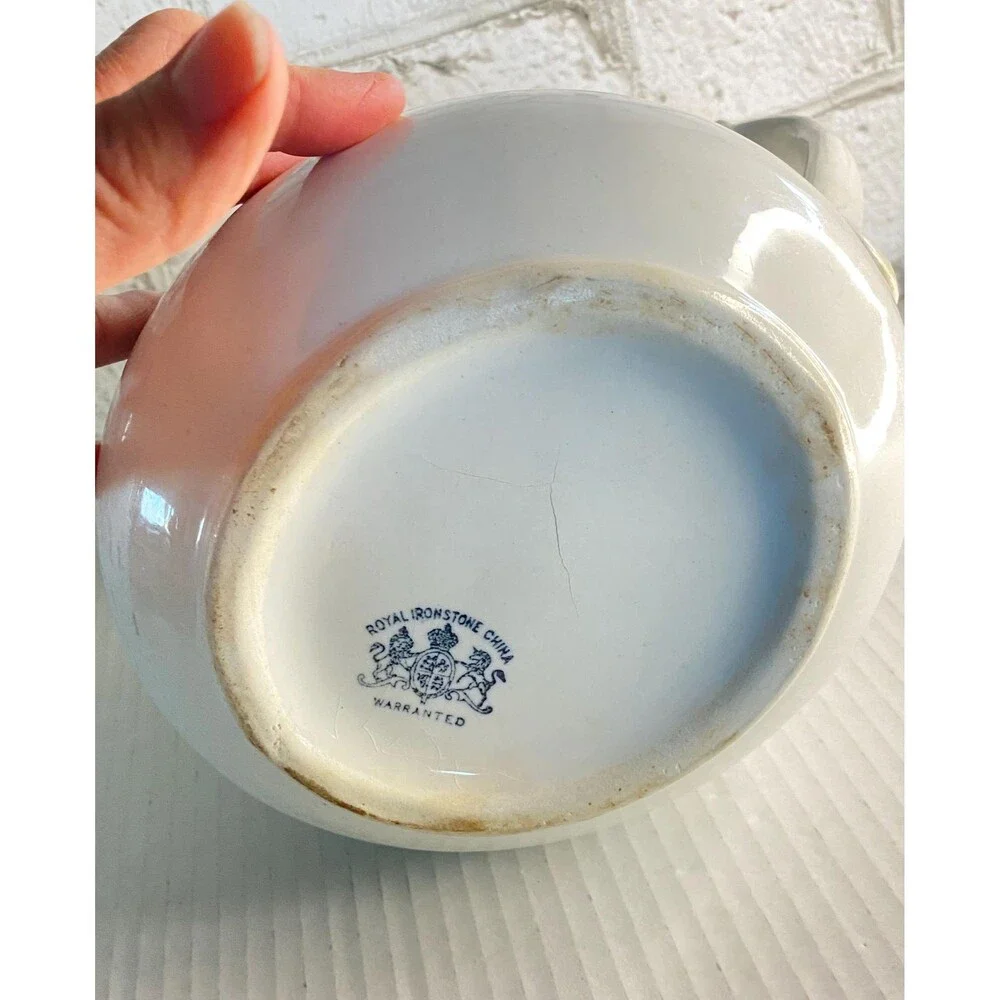 Royal Ironstone China Warranted Pitcher